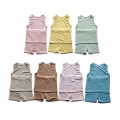 Bộ Ba Lỗ Thun Lạnh Cotton Mềm Mịn Cho Bé Trai/Gái - Thoáng Mát Mùa Hè 2025, Thương Hiệu Minkymom Quảng Châu