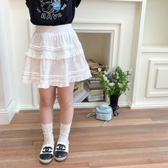 Ambb - Chân Váy Ren Xếp Ly Nhiều Lớp Có Lót Bên Trong Mùa Hè Cho Bé Gái Hàng Ambbkids Quảng Châu