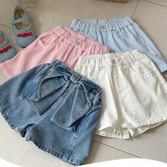 Quần Short Nơ Sau Cho Bé Gái - Thời Trang Hè Xinh Xắn, Chất Liệu Mềm Mại, Phù Hợp 3-10 Tuổi, Mix Đồ Dễ Dàng