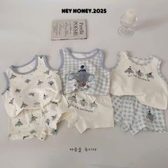 Bộ Đồ Lót Dễ Thương Cho Bé Trai - Cotton Mềm Mại An Toàn - Áo Ba Lỗ & Quần Short Đáng Yêu 2-7 Tuổi từ HeyHoney.