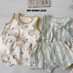 Bộ Đồ Lót Dễ Thương Cho Bé Trai - Cotton Mềm Mại An Toàn - Áo Ba Lỗ & Quần Short Đáng Yêu 2-7 Tuổi từ HeyHoney.