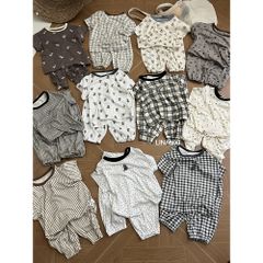 Bộ Đồ Cộc Tay Quần Dài Chống Muỗi Cho Bé - Cotton Mát Mẻ Họa Tiết Dễ Thương, Thời Trang Hè 2025, Phù Hợp Với Bé Trai & Bé Gái