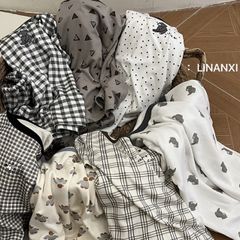 Bộ Đồ Cộc Tay Quần Dài Chống Muỗi Cho Bé - Cotton Mát Mẻ Họa Tiết Dễ Thương, Thời Trang Hè 2025, Phù Hợp Với Bé Trai & Bé Gái