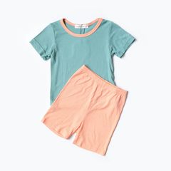 Bộ Đồ Cộc Tay Cạp Chun Thun Tăm Lạnh Minky Mom Quảng Châu Cho Bé - Thời Trang Mềm Mại, Co Giãn 4 Chiều, An Toàn Cho Bé