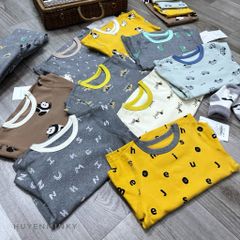 Bộ Đồ Dài Tay Cotton Giản Dị Cho Bé Trai & Bé Gái - Chất Liệu Mềm Mại, Thiết Kế Dễ Thương, Thích Hợp Mùa Thu Đông 2025