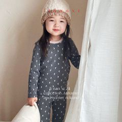 Bộ Đồ Dài Tay Cotton Giản Dị Cho Bé Trai & Bé Gái - Chất Liệu Mềm Mại, Thiết Kế Dễ Thương, Thích Hợp Mùa Thu Đông 2025