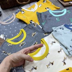Bộ Đồ Dài Tay Cotton Giản Dị Cho Bé Trai & Bé Gái - Chất Liệu Mềm Mại, Thiết Kế Dễ Thương, Thích Hợp Mùa Thu Đông 2025