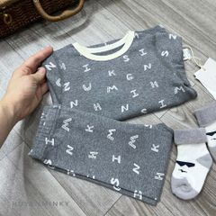 Bộ Đồ Dài Tay Cotton Giản Dị Cho Bé Trai & Bé Gái - Chất Liệu Mềm Mại, Thiết Kế Dễ Thương, Thích Hợp Mùa Thu Đông 2025