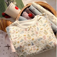 Bộ Quần Áo Ngủ Dài Tay AmbbKids 2025 - Vải Cotton Kháng Khuẩn 10A Dễ Thương Cho Bé Trai và Bé Gái, Thời Trang Thu Đông ấm áp