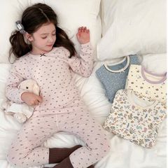 Bộ Quần Áo Ngủ Dài Tay AmbbKids 2025 - Vải Cotton Kháng Khuẩn 10A Dễ Thương Cho Bé Trai và Bé Gái, Thời Trang Thu Đông ấm áp