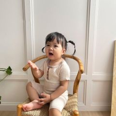 Bộ Cộc Thun Gân Dove LimeBlue Cao Cấp Cho Bé 6-19kg - Thời Trang Xuân Hè 2022, Siêu Đẹp và Thoáng Mát