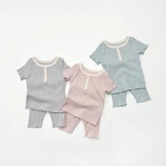 Bộ Cộc Thun Gân Dove LimeBlue Cao Cấp Cho Bé 6-19kg - Thời Trang Xuân Hè 2022, Siêu Đẹp và Thoáng Mát