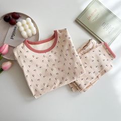 Bộ Đồ Dài Tay Thu Đông AMBB KIDS Cho Bé Trai Gái - Quần Áo Ngủ Xuất Hàn Chất Liệu Thun Thoáng Mát Dễ Thương 2024