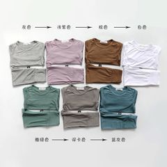 Bộ Dài Tay Thun Lạnh Cạp Cao MinkyMom - Thời Trang Thu Đông Cho Bé, Chất Liệu Cotton Mềm Mại, An Toàn và Thoáng Mát