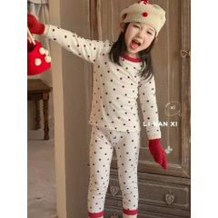Bộ Đồ Ngủ Dài Tay Lót Nhung Ấm Cho Bé Trai Bé Gái Hàn Quốc - Hoạ Tiết Dễ Thương, Size 90-140, Thích Hợp Mùa Thu Đông 2025