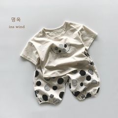 Áo Thun Cộc Tay Hàn Quốc Cho Bé Trai & Bé Gái - Cotton Thoáng Mát, Phong Cách Cá Tính Mùa Hè, Quần Áo Thời Trang Trẻ Em