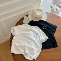 Áo Thun Ngắn Tay Có Chữ Bàn Phím Số Cotton Dáng Rộng Phong Cách Hàn Quốc Cho Bé Trai - Thời Trang Năng Động Hàng Ambbkids Chính Hãng