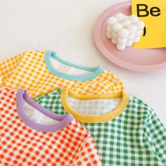 Bộ Dài Tay Kẻ Caro Hàn Quốc Cho Bé - Thời Trang Thu Đông Cao Cấp Dễ Thương Cho Bé Trai & Bé Gái 100% Cotton Mềm Mại