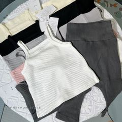 Bộ Đồ 2 Dây Baby Anna Thun Cạp Cao Cho Bé Gái Phong Cách Hàn Quốc - Thoáng Mát, An Toàn Mùa Hè 2023