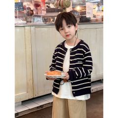 Áo Len Cardigan Nhung Thỏ Thêu Chữ Mot Amote Dáng Rộng Cho Bé - Thời Trang Thu Đông Hàn Quốc Ambbkids Size 90-150