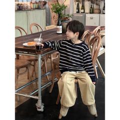 Áo Len Cardigan Nhung Thỏ Thêu Chữ Mot Amote Dáng Rộng Cho Bé - Thời Trang Thu Đông Hàn Quốc Ambbkids Size 90-150