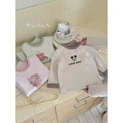 [Linanxi] Bộ Quần Áo Nỉ Dài Tay Mặc Nhà Hoạt Hình Dễ Thương Cho Bé Trai, Bé Gái Mẫu Mới Thu Đông 2025