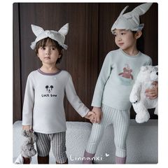 [Linanxi] Bộ Quần Áo Nỉ Dài Tay Mặc Nhà Hoạt Hình Dễ Thương Cho Bé Trai, Bé Gái Mẫu Mới Thu Đông 2025