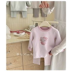 [Linanxi] Bộ Quần Áo Nỉ Dài Tay Mặc Nhà Hoạt Hình Dễ Thương Cho Bé Trai, Bé Gái Mẫu Mới Thu Đông 2025