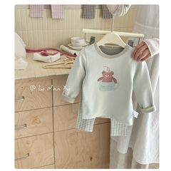 [Linanxi] Bộ Quần Áo Nỉ Dài Tay Mặc Nhà Hoạt Hình Dễ Thương Cho Bé Trai, Bé Gái Mẫu Mới Thu Đông 2025