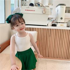 Áo 2 Dây Chéo Lưng Hàn Quốc Cho Bé Gái Mùa Hè 2024 - Phong Cách Năng Động, Tươi Mát, Đủ Màu Sắc