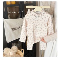 Bộ Quần Áo Dài Tay Cô Gái LINANXI - Cotton Nguyên Chất Mềm Mại, Họa Tiết Dễ Thương, Từ 2-6 Tuổi, Thời Trang Thu Đông 2025