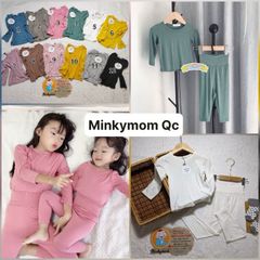 Bộ Đồ Dài Tay Thun Lạnh Cạp Cao MinkyMom Chống Muỗi Cho Bé - Quần Áo Thời Trang Trẻ Em An Toàn, Thoáng Mát Từ Quảng Châu