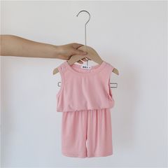 Bộ Cộc Tay Ba Lỗ Thun Gân Happy Baby - Trang Phục Hè Dễ Thương Cho Bé Trai, Bé Gái, Chất Cotton Thoáng Mát, Không Bai, Không Phai