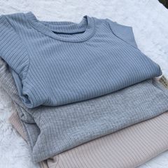 Bộ Đồ Thun Gân Bé Trai/Gái Peekaboo - Chất Liệu Cotton Mềm Mại, Phong Cách Hàn Quốc Dễ Thương, Thoáng Mát Cho Mùa Thu Đông