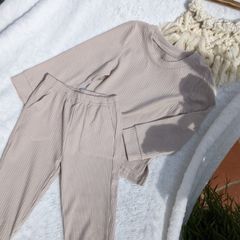Bộ Đồ Thun Gân Bé Trai/Gái Peekaboo - Chất Liệu Cotton Mềm Mại, Phong Cách Hàn Quốc Dễ Thương, Thoáng Mát Cho Mùa Thu Đông