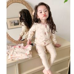 Bộ Quần Áo Dài Tay Thu Đông Cho Bé Gái - Họa Tiết Xinh Xắn, Chất Cotton Mềm Mại, Dễ Thương (Size 90-150)