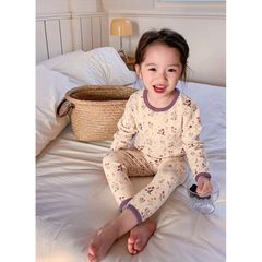 Bộ Quần Áo Dài Tay Thu Đông Cho Bé Gái - Họa Tiết Xinh Xắn, Chất Cotton Mềm Mại, Dễ Thương (Size 90-150)