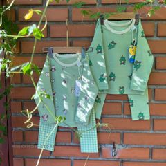 Bộ Dài Tay Cotton Họa Tiết Đáng Yêu Cho Bé - Thời Trang Thu Đông Siêu Xinh 2023, Đủ Size 1-6 Tuổi, Thoải Mái Chơi Đùa