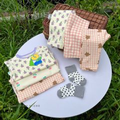 Bộ Dài Tay Cotton Họa Tiết Đáng Yêu Cho Bé - Thời Trang Thu Đông Siêu Xinh 2023, Đủ Size 1-6 Tuổi, Thoải Mái Chơi Đùa