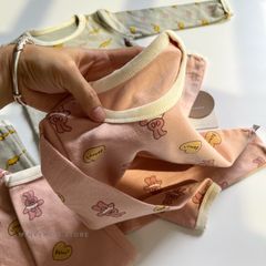 Bộ Đồ Dài Tay Phong Cách Hàn Quốc Cho Bé Trai Gái - Bộ Quần Áo Mặc Nhà Đi Học Thu Đông Chất Cotton Cao Cấp