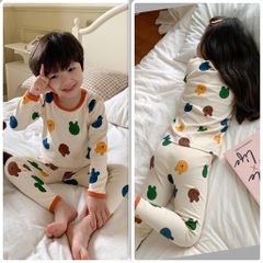 Bộ Đồ Ngủ Dài Tay Thu Đông AMBB KIDS Cho Bé Trai Bé Gái - Chất Liệu Thun Mềm, Dễ Thương Nhiều Mẫu Mới 2024