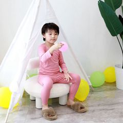 [Minkymom] Bộ Đồ Ngủ Dài Tay, Bộ Quần Áo Thun Tăm Cạp Cao MINKYMOM QUẢNG CHÂU Chống Muỗi Mặc Mùa Mưa 2025