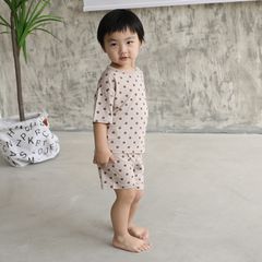 Bộ Cộc Tay Chấm Bi Thun Lạnh Minky Mom Cho Bé - Chất Liệu Cotton Mềm Mại, An Toàn và Thoáng Mát, Size Đa Dạng Từ 6-26kg