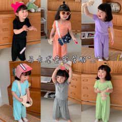 Bộ Quần Áo Thun Lạnh Tay Cộc Chống Muỗi Cho Bé Trai Gái - Thời Trang Hè 2023, Chất Cotton Mát Mẻ, Phù Hợp Với Mọi Kích Cỡ