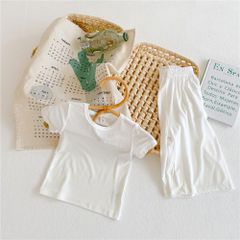 Bộ Quần Áo Thun Lạnh Tay Cộc Chống Muỗi Cho Bé Trai Gái - Thời Trang Hè 2023, Chất Cotton Mát Mẻ, Phù Hợp Với Mọi Kích Cỡ