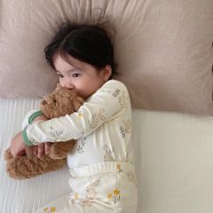 Bộ Đồ Dài Tay Thu Đông Hàn Quốc Cho Bé Trai Gái - Bộ Quần Áo Mặc Nhà Đi Học, Chất Cotton Dày Dạn, Ấm Áp Mùa Lạnh