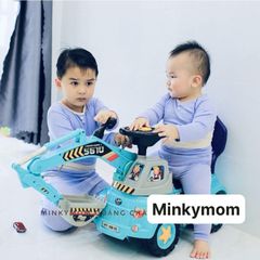 Đồ Bộ Dài Tay Thun Tăm Cao Cấp MinkyMom - Chất Liệu Cotton Mềm Mịn, Form Chuẩn Cho Bé Từ 4-23kg, An Toàn Chất Lượng Từ Quảng Châu