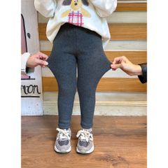 Quần Legging Bé Gái Ambbkids 2024 - Len Nhung Lót Lông Dày Dặn, Co Dãn Mềm Mại, Thời Trang Hàn Quốc Mùa Đông ấm áp