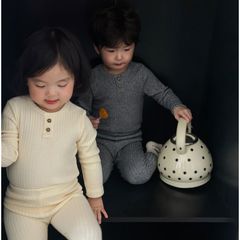 Bộ Quần Áo Dài Tay Len Tăm 320g Cao Cấp - Thời Trang Thu Đông Cho Bé Gái và Bé Trai, Phong Cách Hàn Quốc