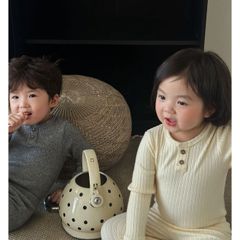 Bộ Quần Áo Dài Tay Len Tăm 320g Cao Cấp - Thời Trang Thu Đông Cho Bé Gái và Bé Trai, Phong Cách Hàn Quốc